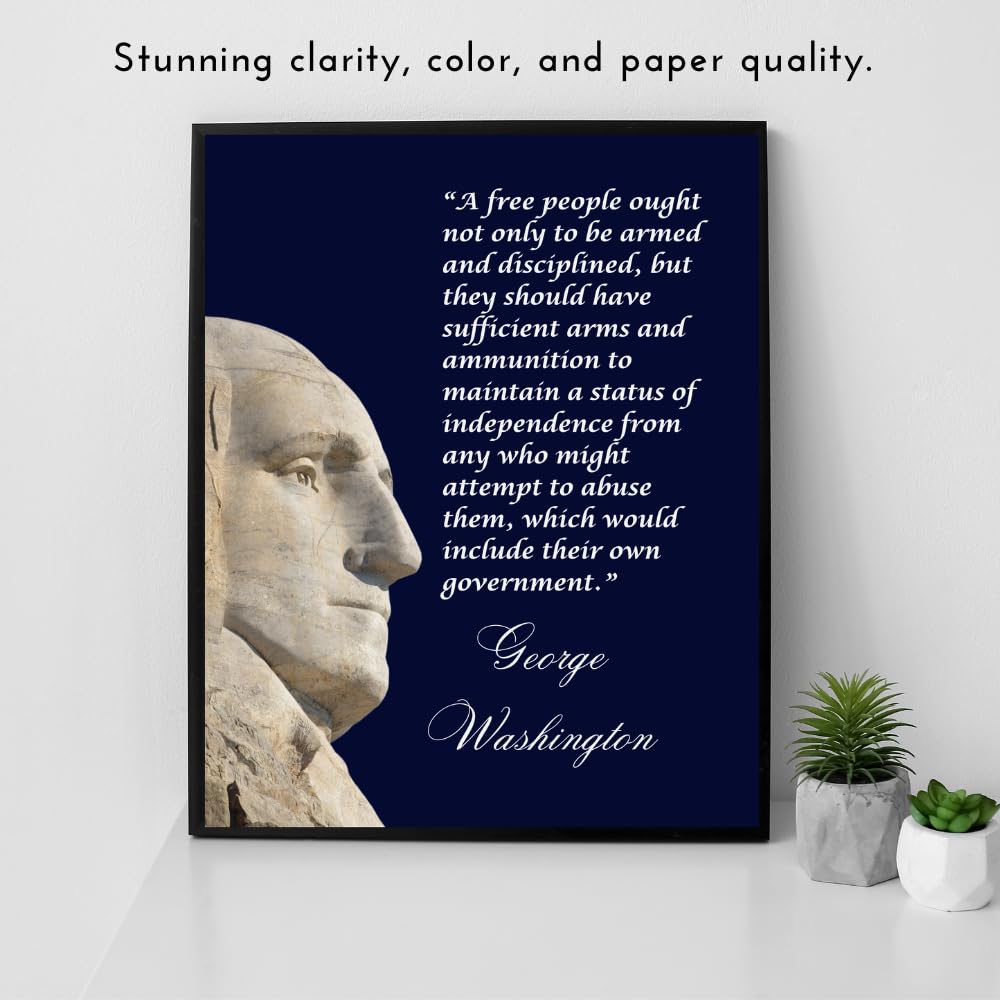 Blessed George Washington Quote Poster Patriotic Wall Art American Home Decor Inspirational Room Decoration