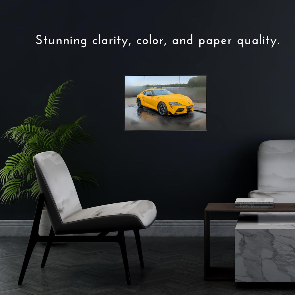 Blessed Posters Toyota Supra MK4 A80 Poster Iconic JDM Exotic Car Wall Art for Garage Office Bedroom Living Room Decor