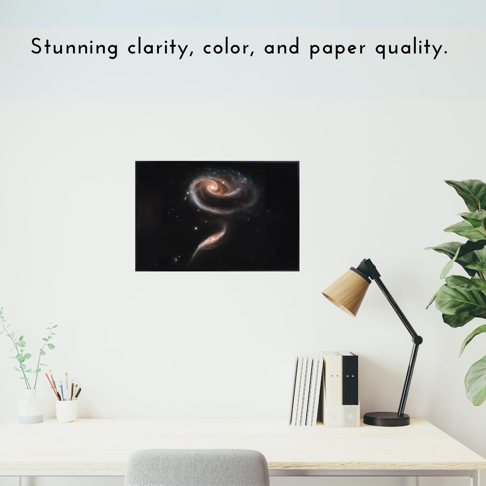 Blessed Posters Spiral Galaxies Wall Art – Space Photography Print Galaxy Night Sky Poster Astronomy Artwork for Bedroom Living Room Home Office Decor