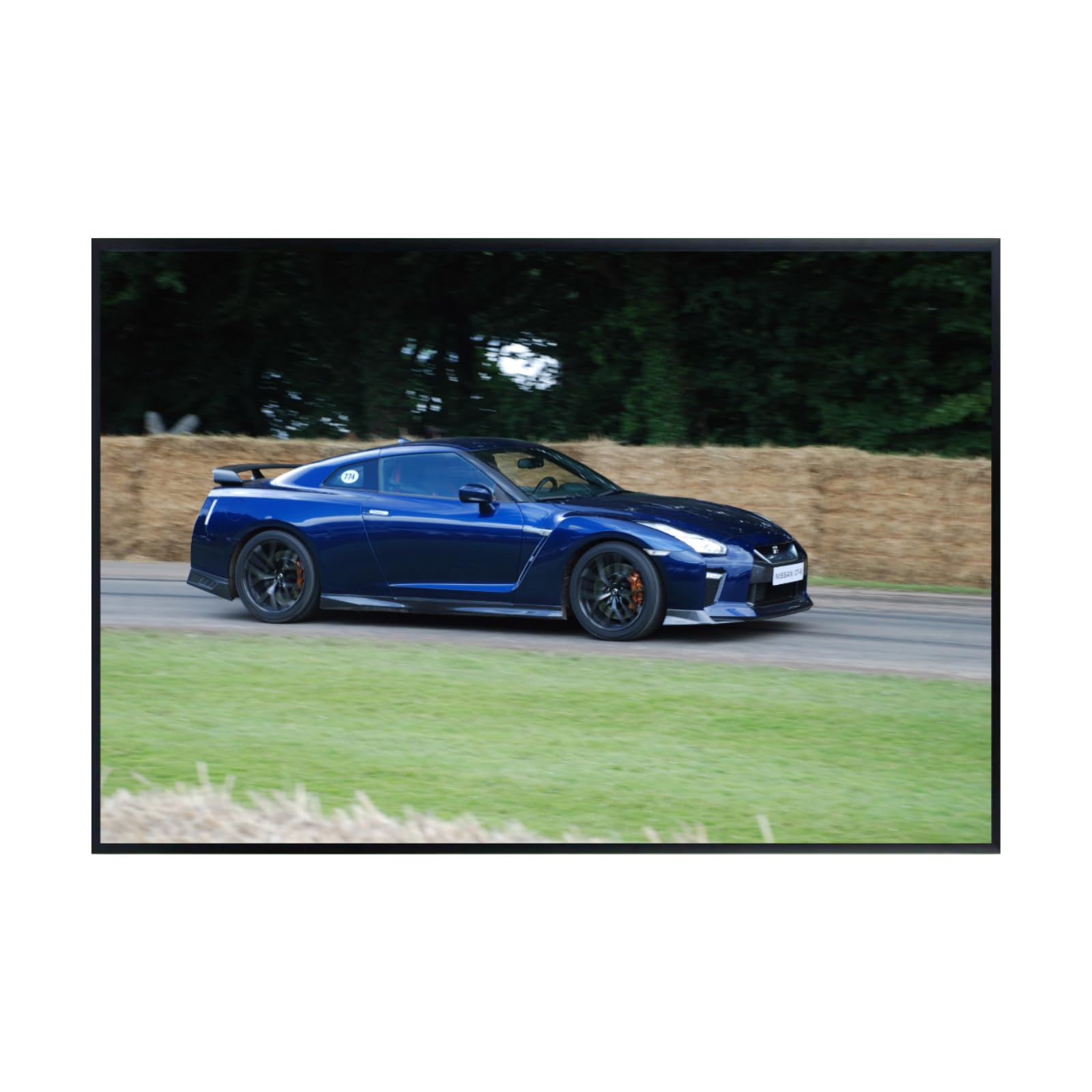 Blessed Posters Nissan GT-R Wall Art – JDM Performance Car Poster for Home, Studio, or Man Cave – Classic Japanese Sports Car Print – Retro Tuner Culture Automotive Decor