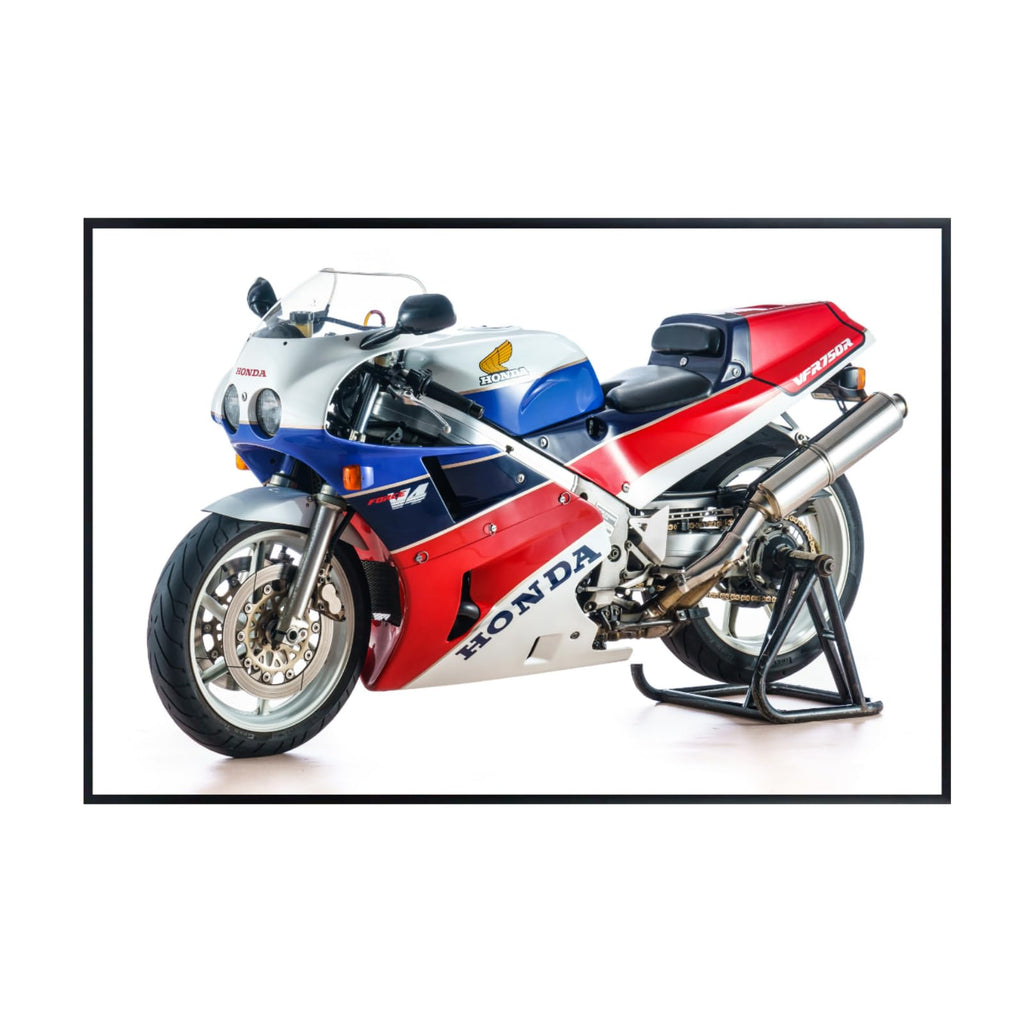 VFR750R RC30 Poster - Sport Motorcycle Wall Art for Living Room, Garage or Man Cave
