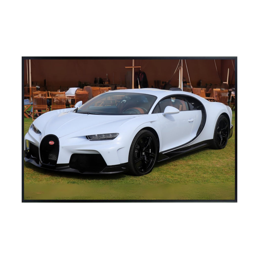 Blessed Posters Bugatti Chiron Poster – Exotic Supercar Wall Art Print for Garage Office Bedroom Living Room Décor – Luxury Car Gift