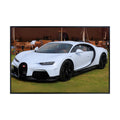 Blessed Posters Bugatti Chiron Poster – Exotic Supercar Wall Art Print for Garage Office Bedroom Living Room Décor – Luxury Car Gift