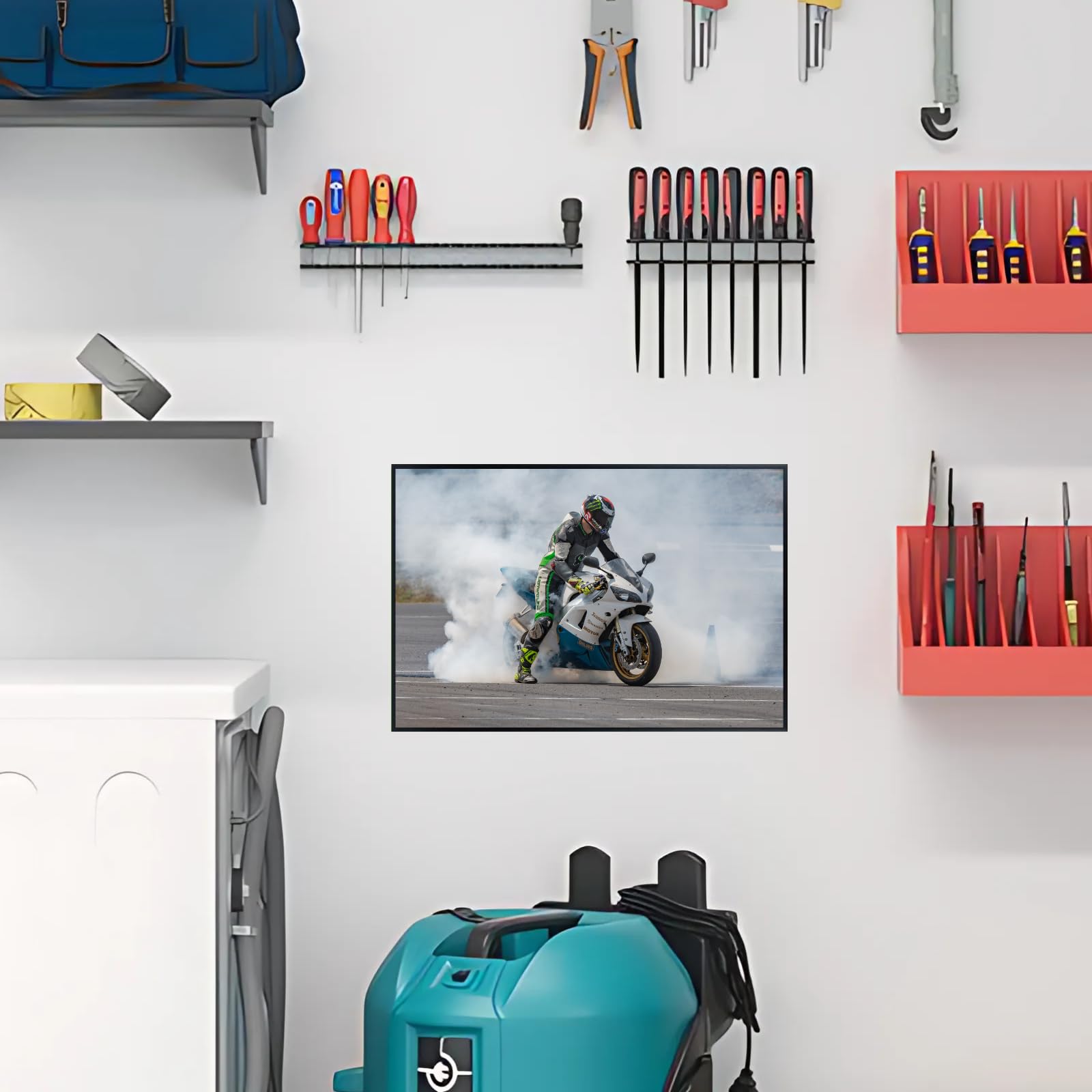 Yamaha YZF-R1 Motorcycle Poster - Sport Bike Wall Art for Garage, Office, or Man Cave Gift for Riders and Collectors