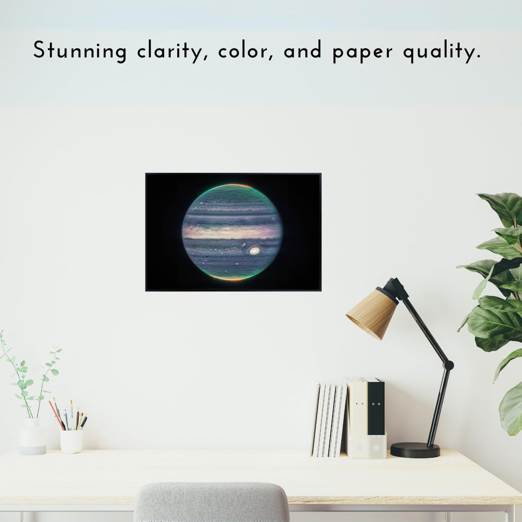 Blessed Posters Jupiter Poster – Night Sky Wall Art Print for Bedroom, Living Room, Office, or Home Decor – Space Astronomy Photography Artwork