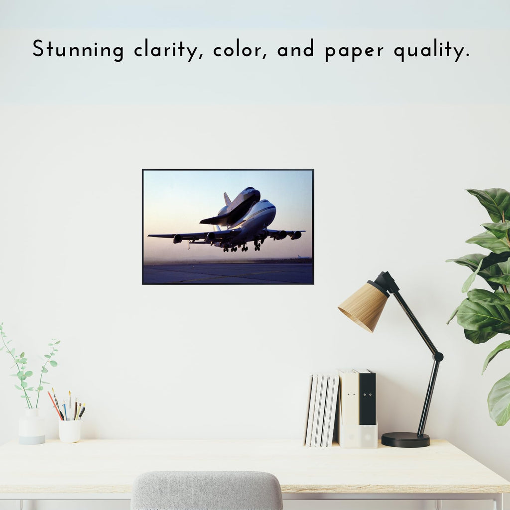 Blessed Posters 747 Shuttle Carrier Aircraft No 911 Poster – Galaxy Wall Art Print for Home Office Bedroom Decor – Space Photography Artwork