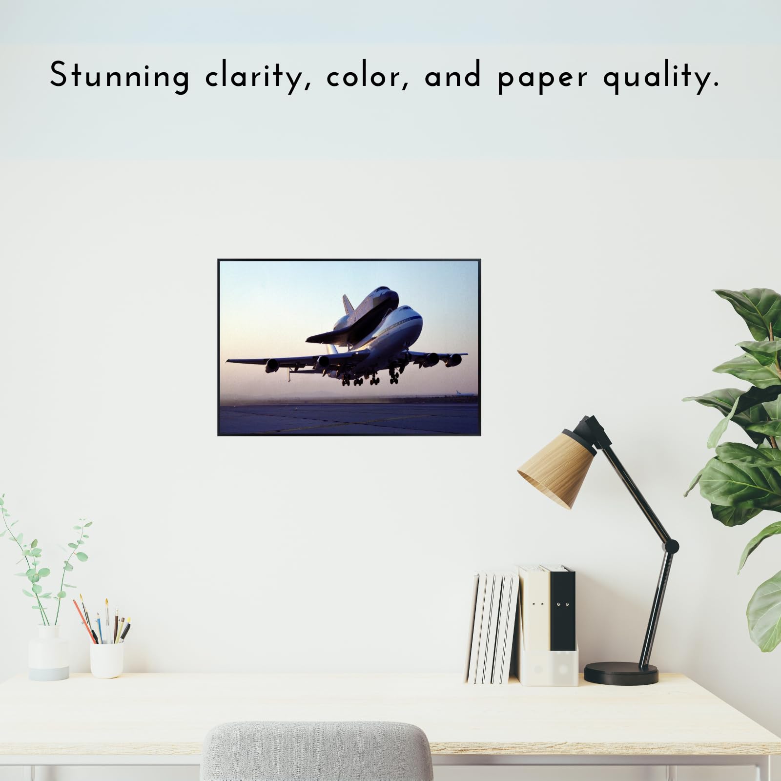 Blessed Posters 747 Shuttle Carrier Aircraft No 911 Poster – Galaxy Wall Art Print for Home Office Bedroom Decor – Space Photography Artwork