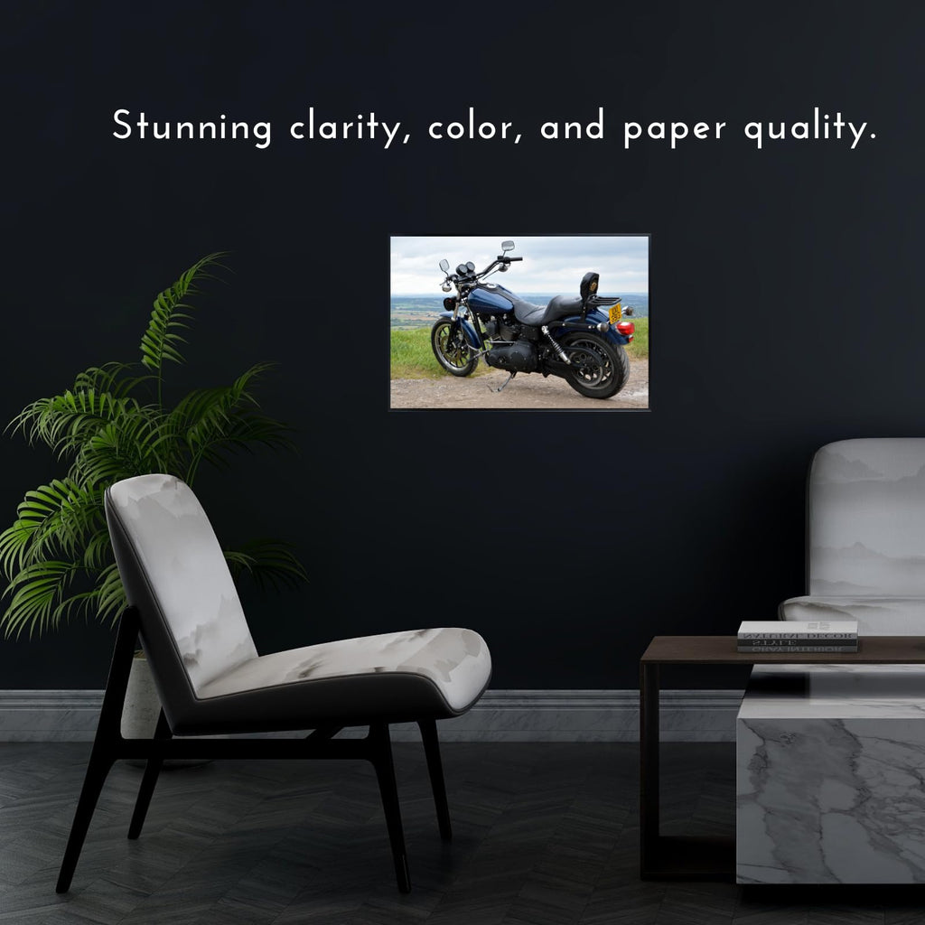 Dyna Super Glide Sport FXDX Motorcycle Poster - Classic Motorbike Wall Art Print for Garage, Office, or Man Cave
