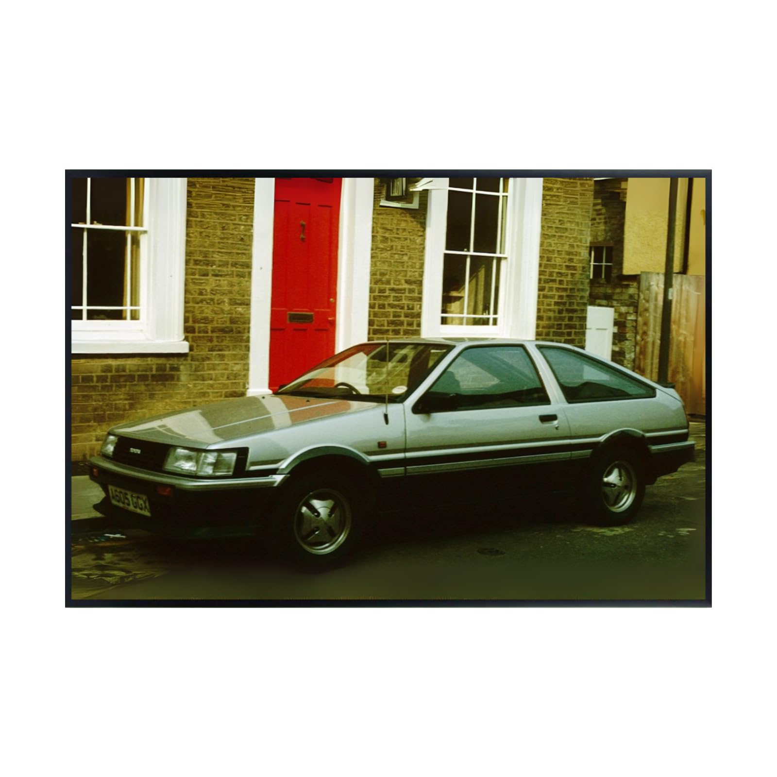 Blessed Posters AE86 Wall Print – Iconic Japanese Street Racer Artwork for Man Cave Studio Lounge – Vintage Tuner Car Decor