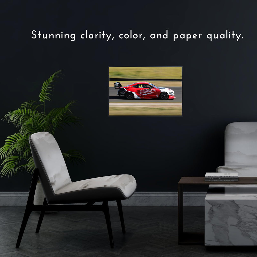 Blessed Posters Ford Mustang Boss Poster – Classic Muscle Car Wall Art Print for Garage Office Bedroom Living Room Décor – Automotive Gift