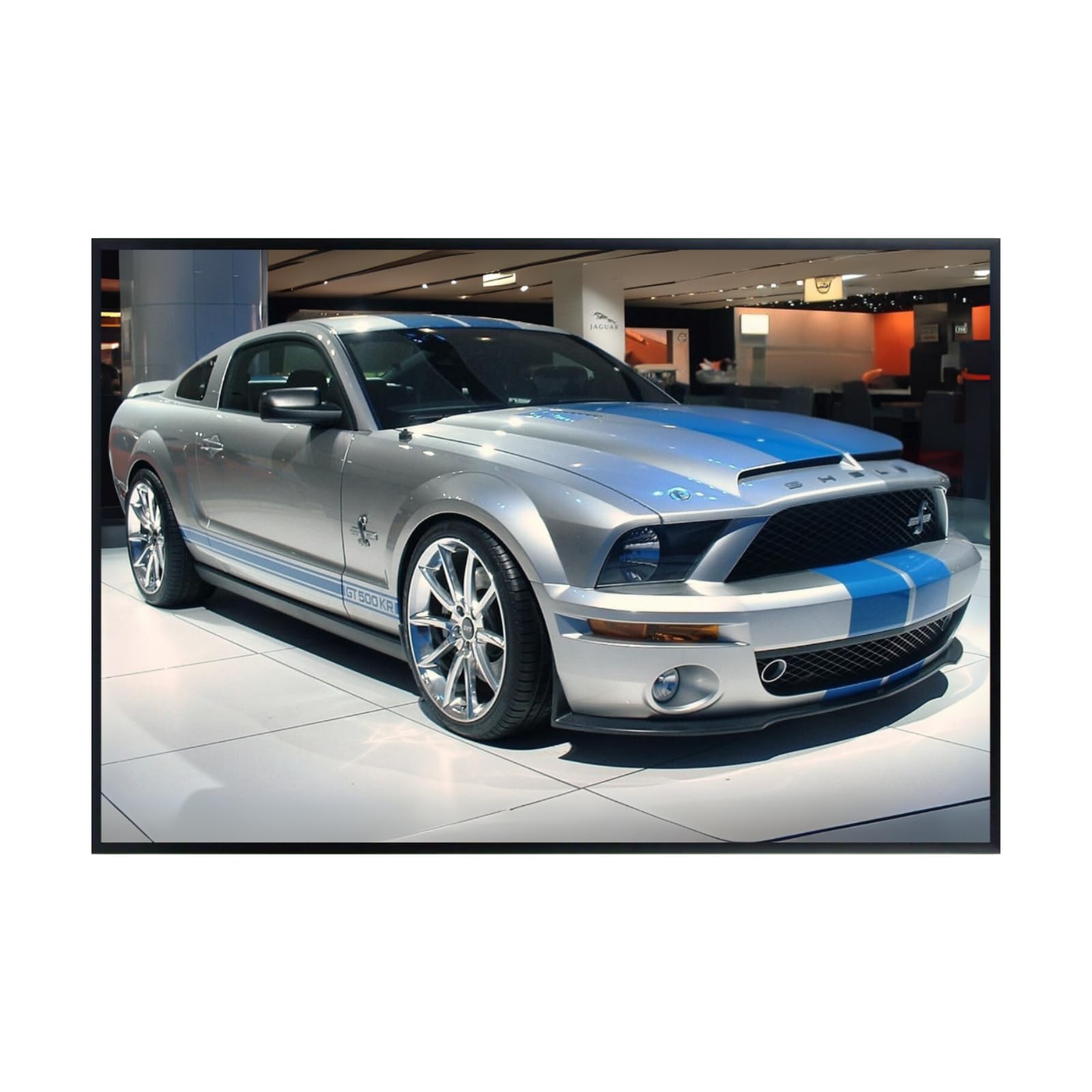 Blessed Posters Shelby Poster – Vintage Muscle Car Wall Art Print – Retro Auto Poster for Garage Office Bedroom Home Décor