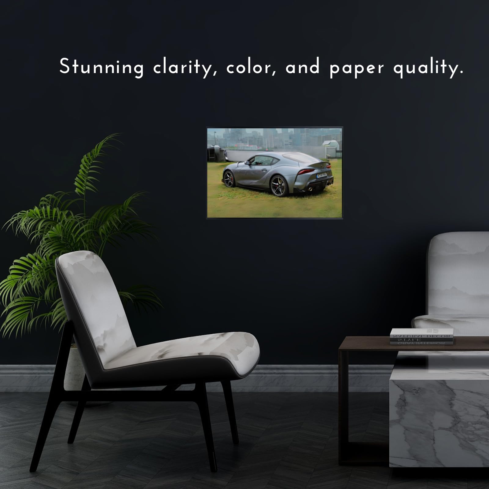 Blessed Posters Toyota Supra MK4 Poster Iconic JDM Supercar Wall Art for Garage Office Bedroom Living Room Decor
