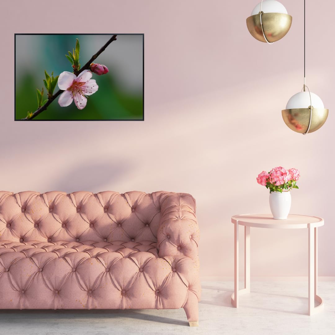Peach Blossom Wall Art Poster – Botanical Flower Print for Home Decor, Nature-Inspired Floral Artwork for Living Room, Bedroom, or Office – Elegant Botanical Poster