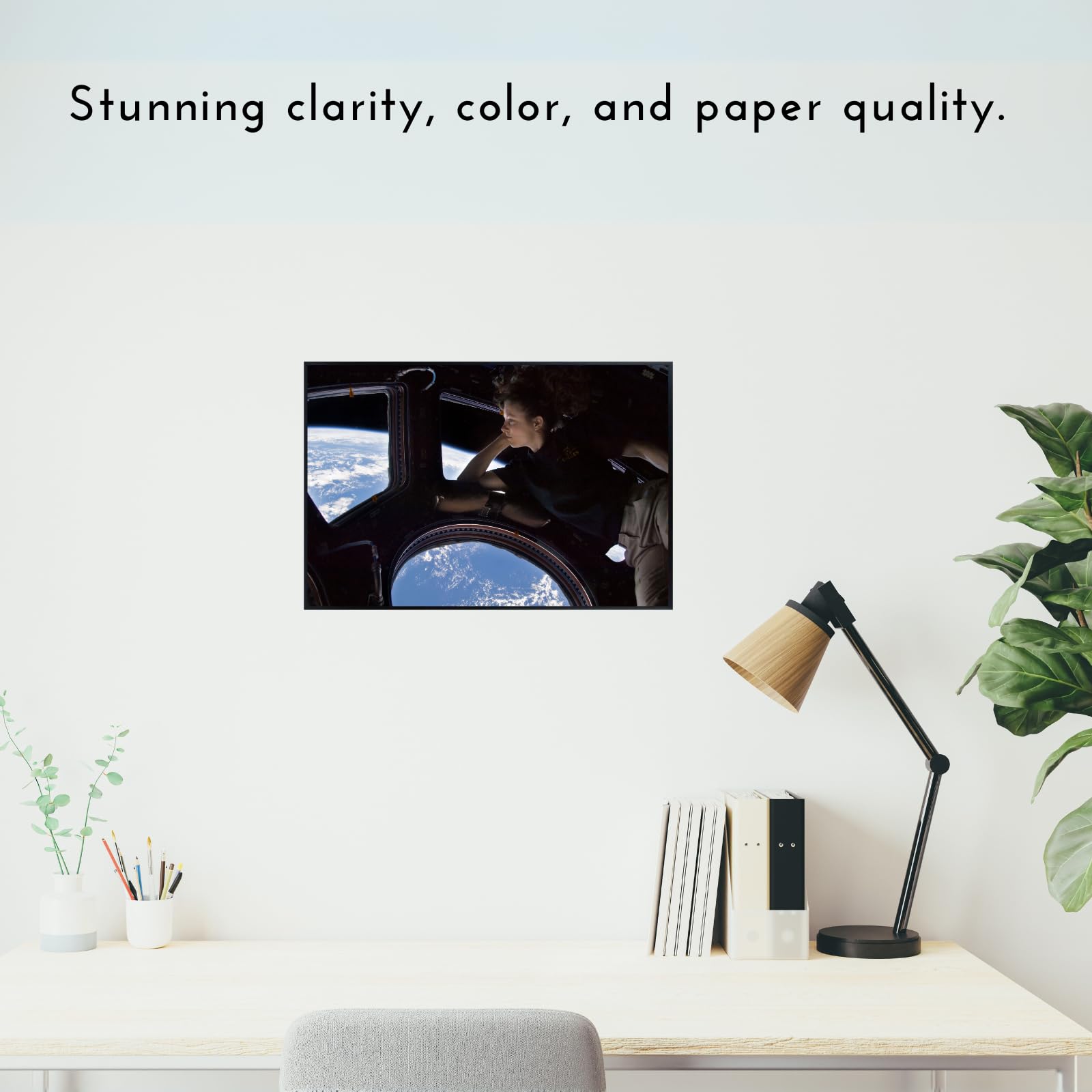 Blessed Posters Tracy Caldwell Dyson in Cupola Wall Art – NASA Astronaut Space Station Poster – Astronomy Photography Print for Home Office Bedroom Decor