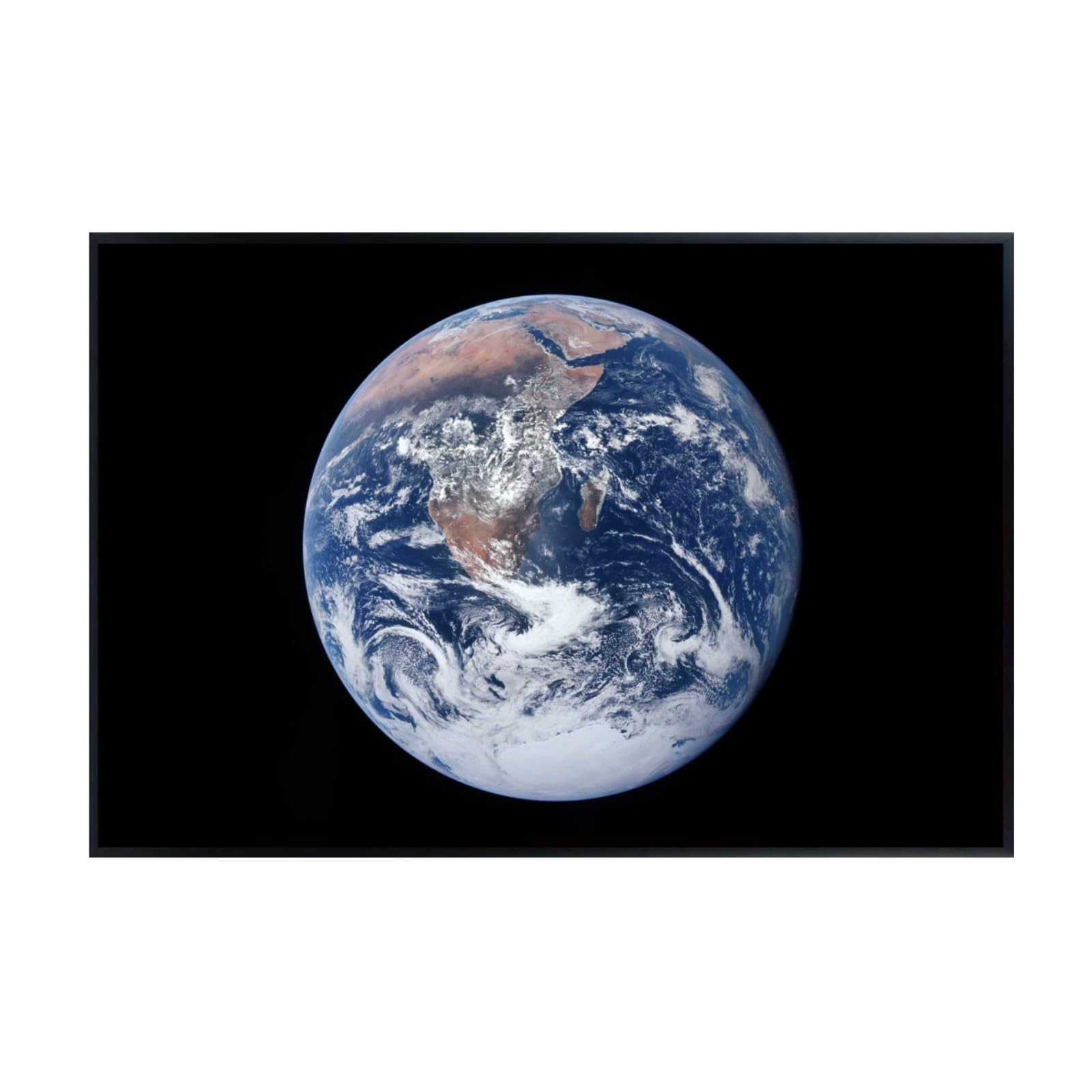 Blessed Posters Blue Marble Earth Poster – Space Planet Wall Art Print for Bedroom, Living Room, Office, or Home Decor – Astronomy Galaxy Photography Artwork