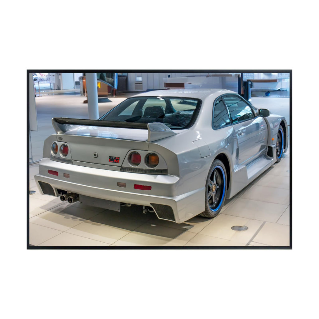 Blessed Posters Nissan R34 GT-R Poster – Japanese Street Racer Wall Art for Garage, Bedroom, Office, or Man Cave – JDM Car Artwork Home Decor