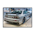 Blessed Posters Nissan R34 GT-R Poster – Japanese Street Racer Wall Art for Garage, Bedroom, Office, or Man Cave – JDM Car Artwork Home Decor