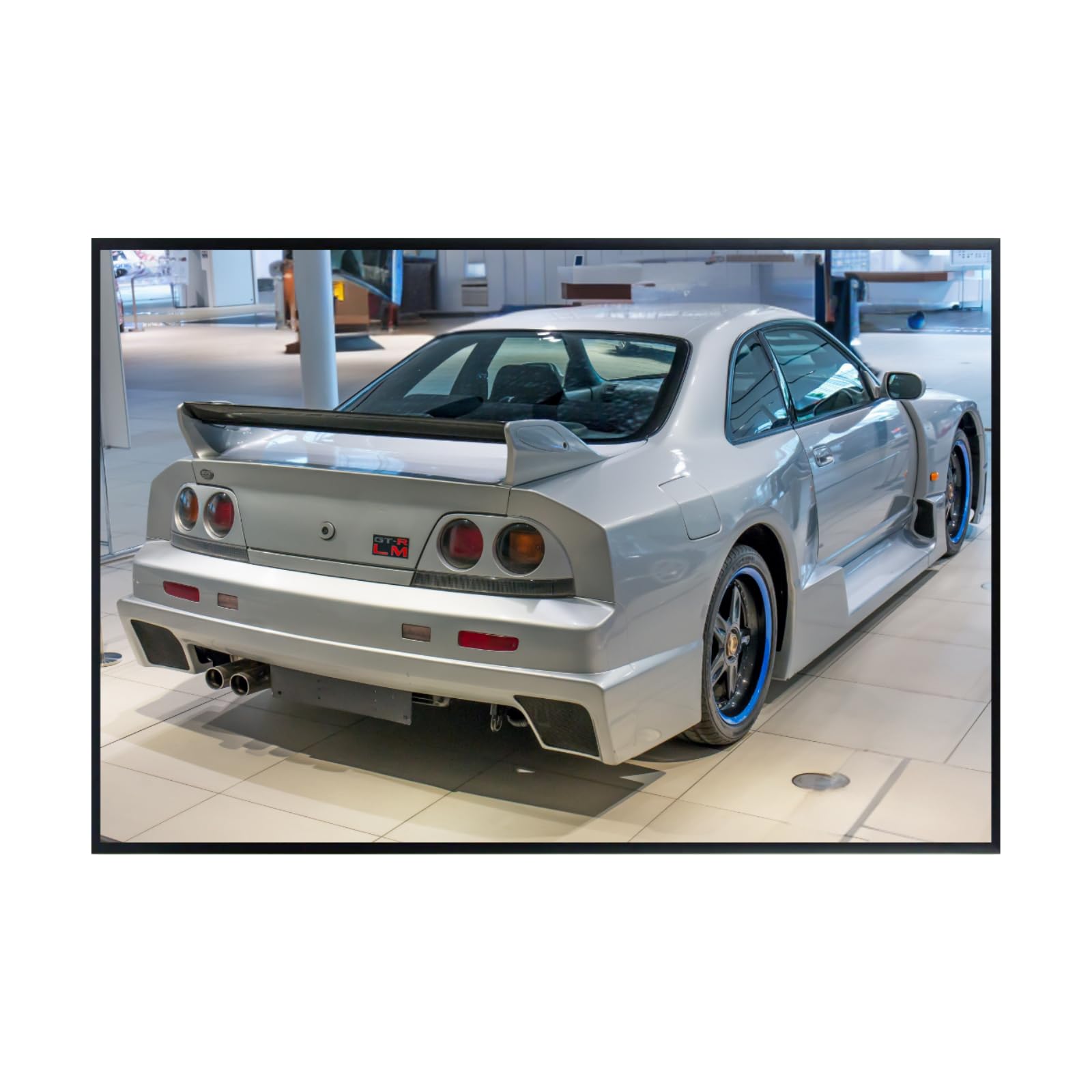 Blessed Posters Nissan R34 GT-R Poster – Japanese Street Racer Wall Art for Garage, Bedroom, Office, or Man Cave – JDM Car Artwork Home Decor