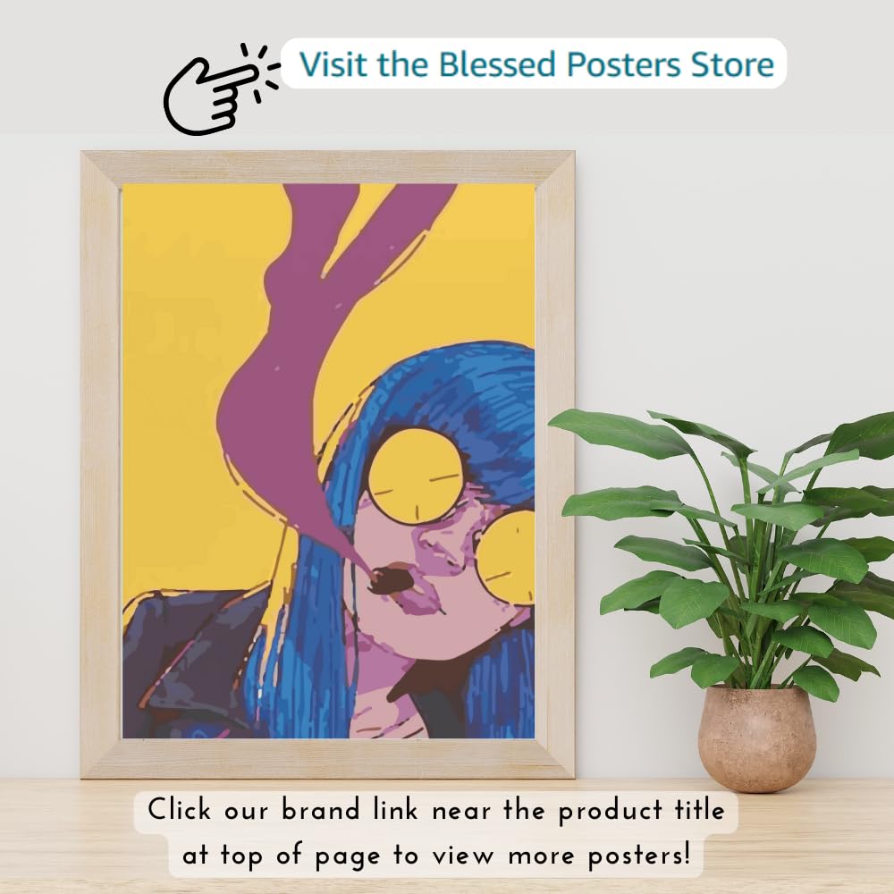 Psychedelic Vintage Wall Art Colorful Poster Pop Art Print Retro Aesthetic Artwork Trippy Room Decor for Bedroom Dorm Girls