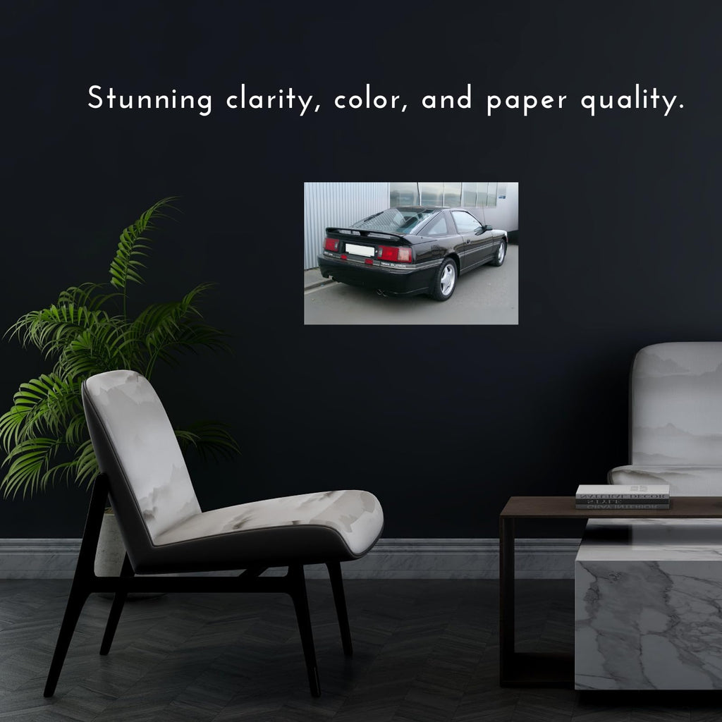 Blessed Posters Toyota Supra MK4 A80 Wall Art – JDM Racing Car Poster for Garage, Bedroom, or Living Room – Classic Japanese Sports Car Print – Automotive Decor Gift