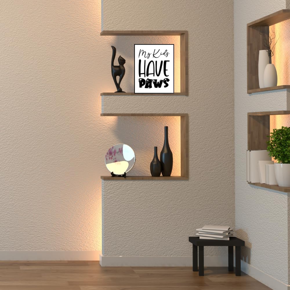 Doggy Wall Art Print - My Kids Have Paws Poster - Doggy Lover Home Décor - Pet Room Wall Art - Gifts for Doggy Owners