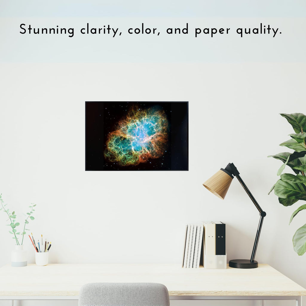 Blessed Posters Crab Nebula Poster – Galaxy Space Wall Art Print – Astronomy Photography Artwork for Bedroom Living Room Home Office Decor
