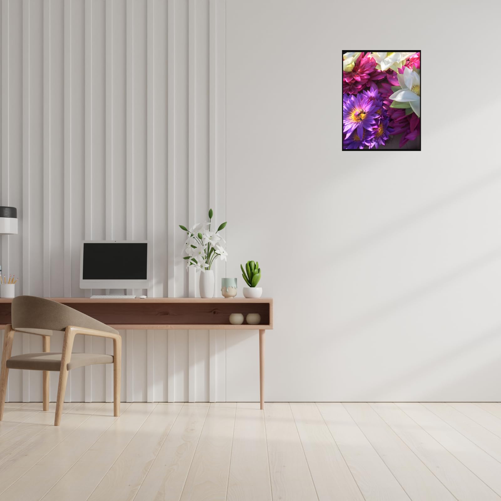 Dahlia Flower Wall Art Poster – Botanical Floral Artwork for Home Decor, Living Room, Bedroom, Office, Aesthetic Vintage Nature Print