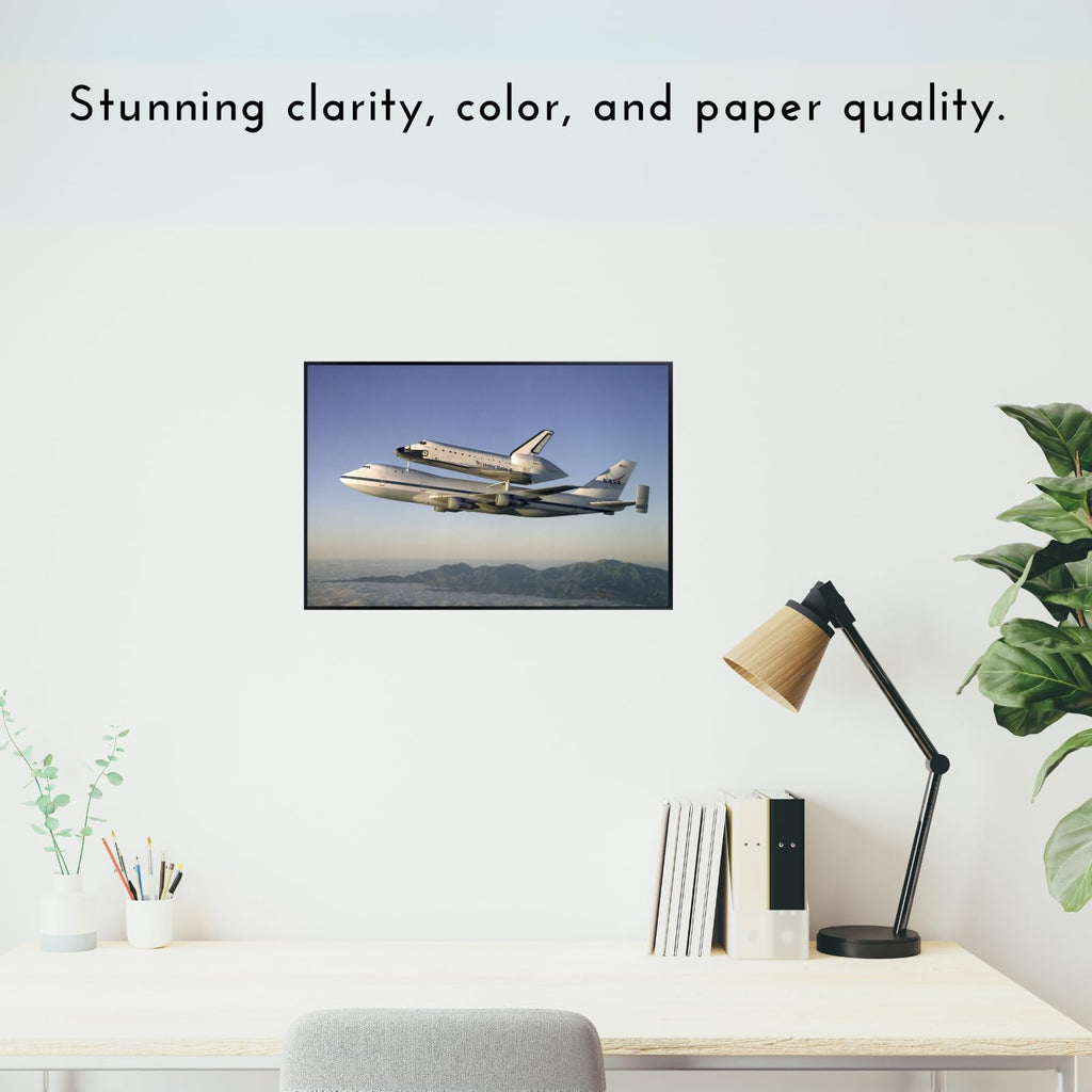 Blessed Posters Space Shuttle Carrier Poster – Galaxy Wall Art Print for Home Office Bedroom Decor – Space Photography Artwork