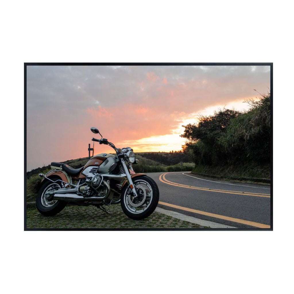 BMW Motorcycle Wall Art Poster – Modern Motorbike Decor for Garage, Office, or Living Room