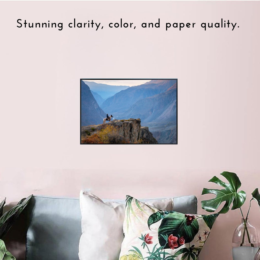 Mountain Horse Poster – Scenic Wildlife Wall Art Print for Home, Office, Bedroom, or Study Décor
