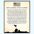 Blessed Posters Once a Marine Always a Marine Marine Corps Military Home Decor Patriotic American Wall Art USMC Decoration Gift for Veterans