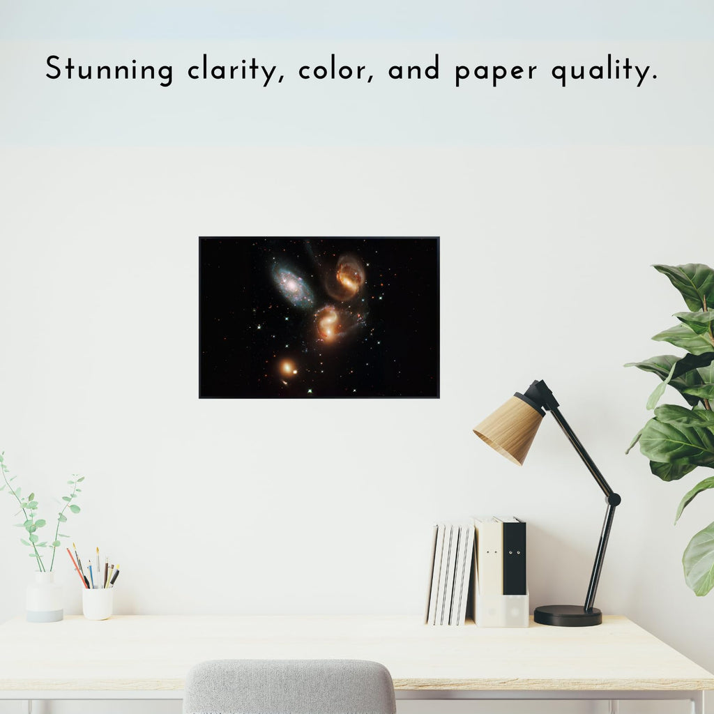 Blessed Posters Galactic Wreckage Wall Art – Galaxy Night Sky Astronomy Print Space Photography Poster for Bedroom Living Room Home Office Decor