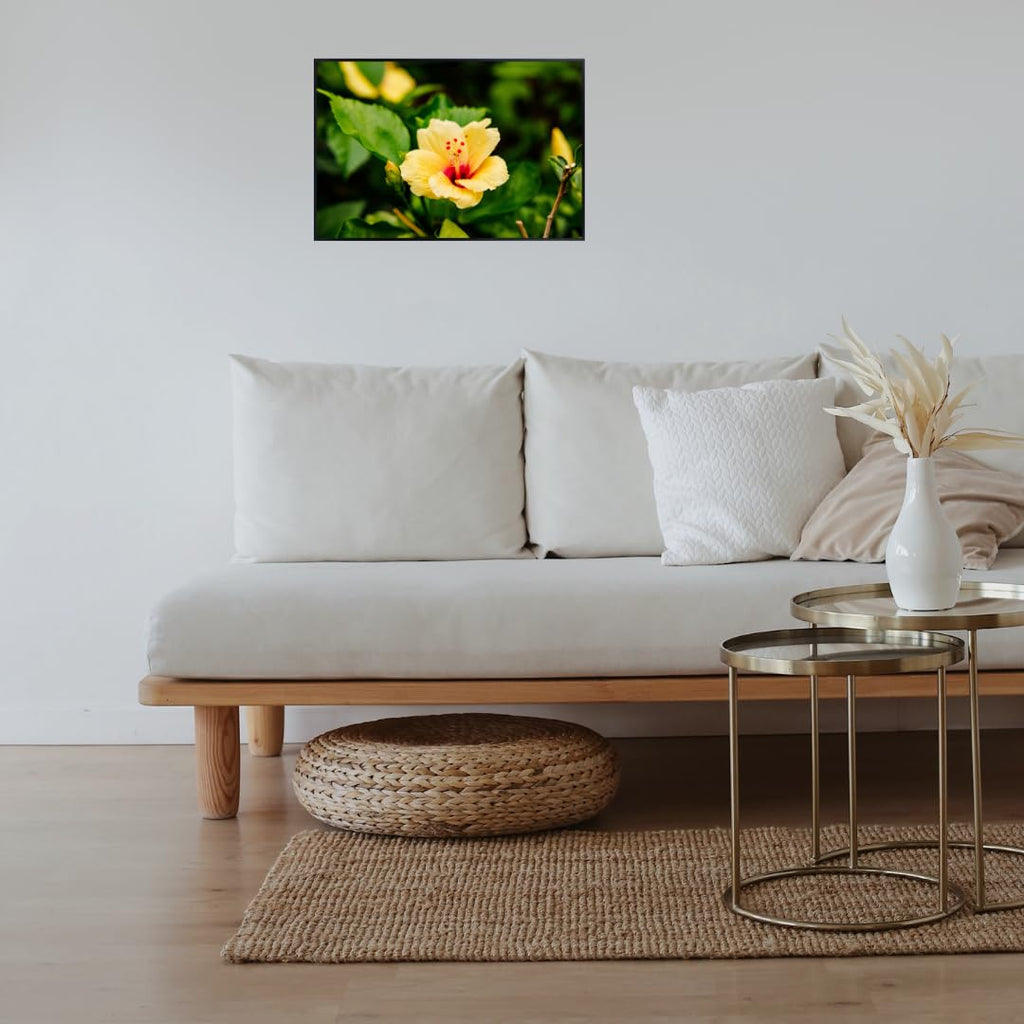 Hibiscus Rosa-Sinensis Wall Art Poster – Home Decor Floral Print for Living Room, Bedroom, Office Wall Decor