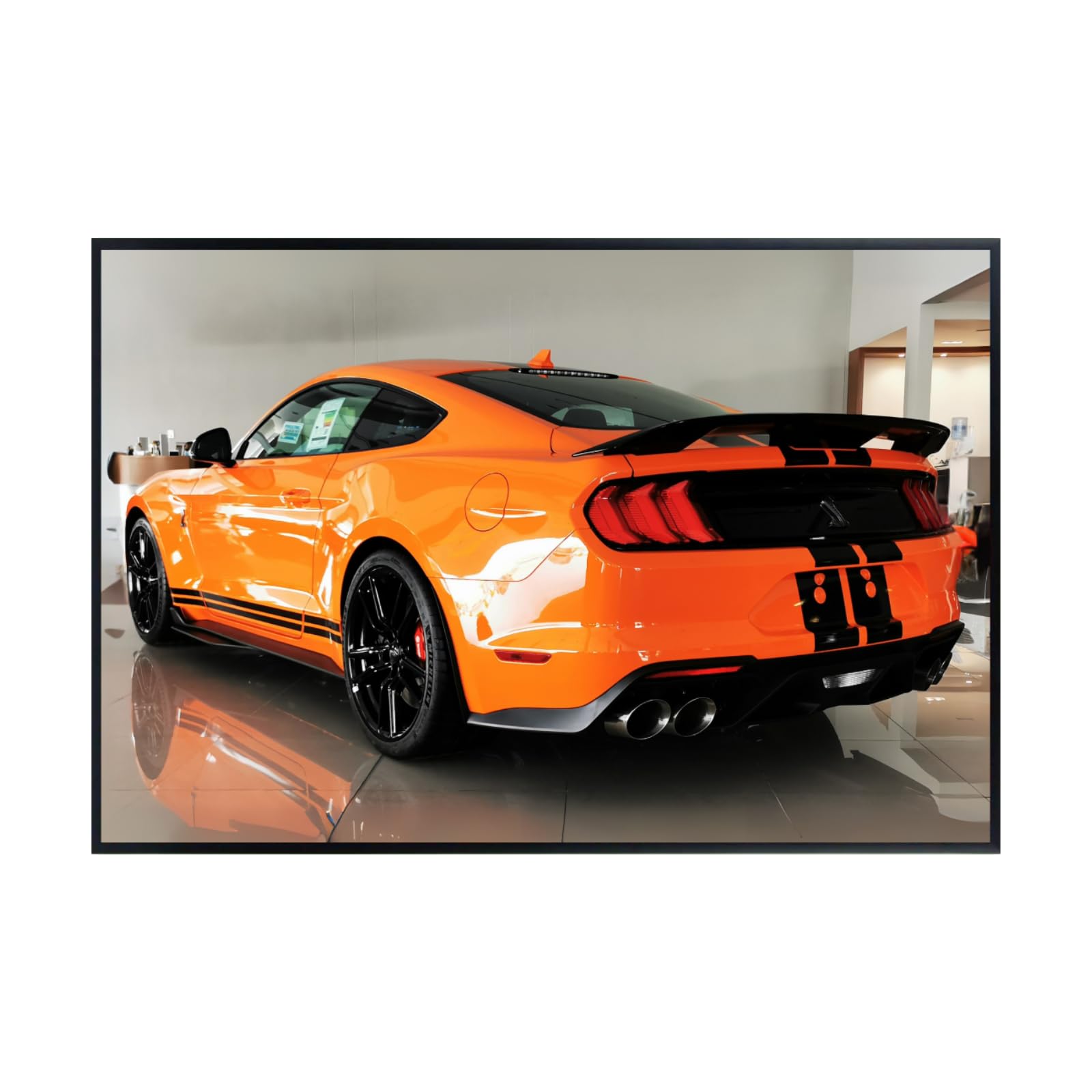 Blessed Posters Shelby Poster – Vintage Muscle Car Artwork for Garage Home Office Bedroom – Classic Automotive Wall Décor