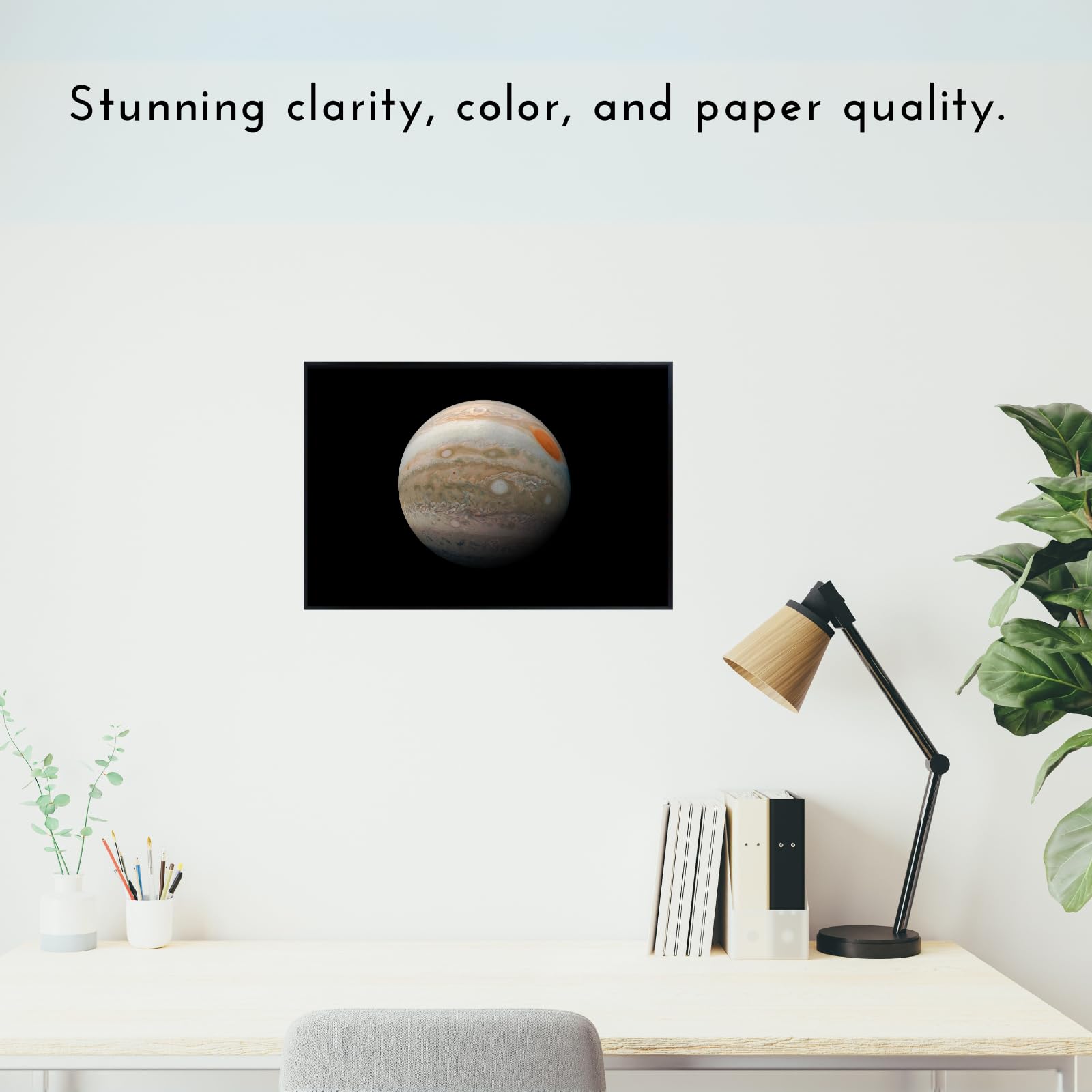 Blessed Posters Jupiter Poster – Space Wall Art Print for Bedroom, Living Room, Office, or Home Decor – Astronomy Photography Artwork