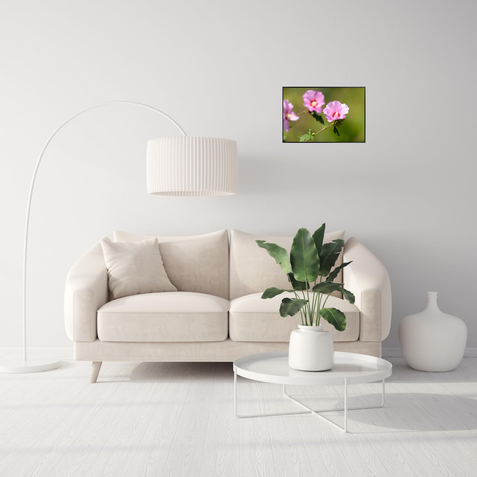 Pink Tropical Hibiscus Wall Art Poster – Vibrant Floral Home Decor, Botanical Print for Living Room, Bedroom, Office, or Nursery