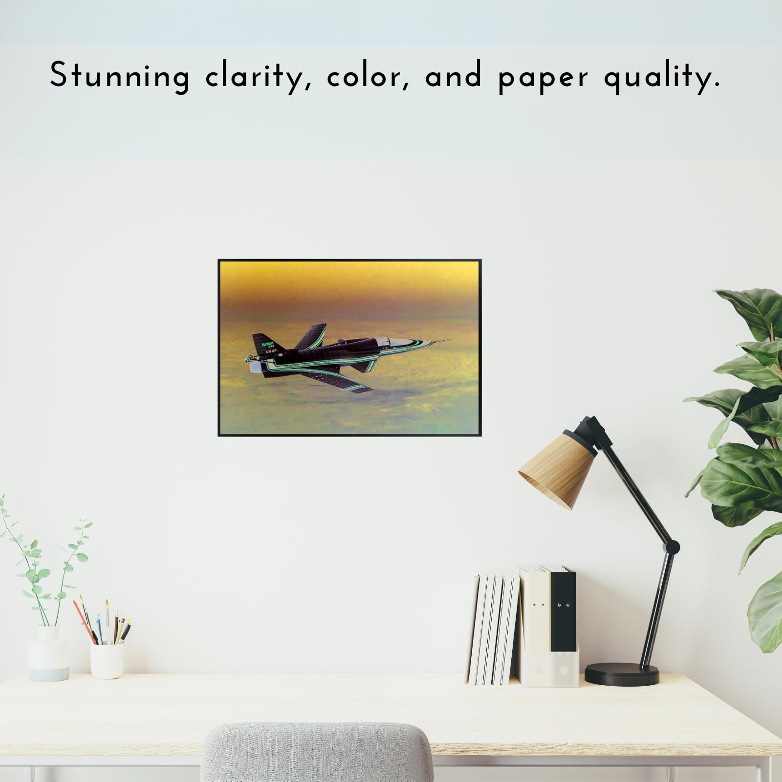 Blessed Posters X-29 in Flight Poster – Night Sky Wall Art Print for Home, Bedroom, Living Room, Office – Aviation and Space Photography Artwork