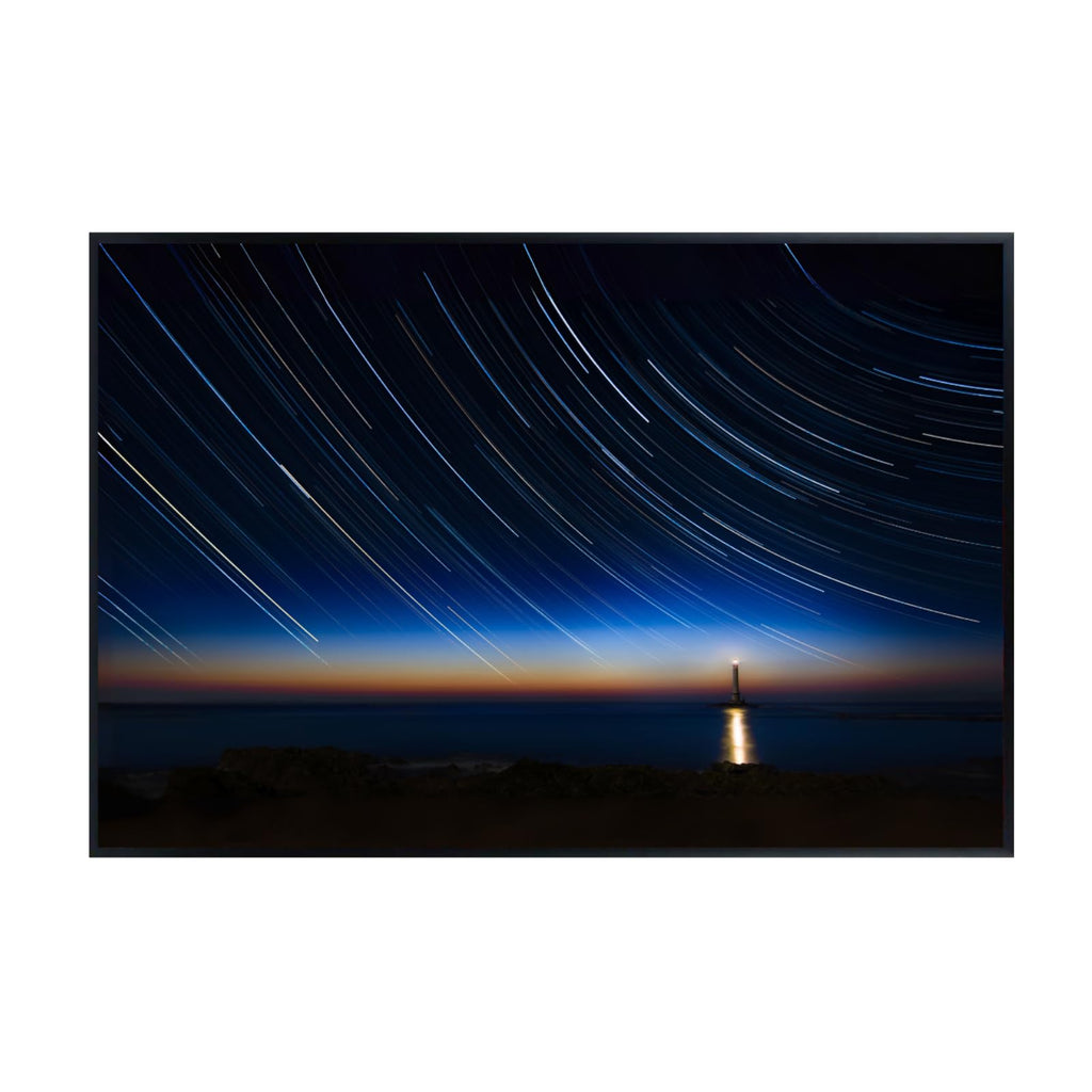 Blessed Posters Star Trails Panorama Poster – Galaxy Night Sky Wall Art for Bedroom Living Room Office or Home Decor – Space Astronomy Photography Print
