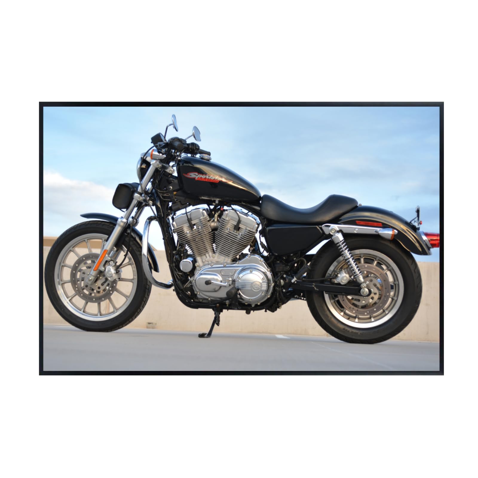 Sportster XL883 Poster - Motorcycle Wall Art for Garage, Office, Home