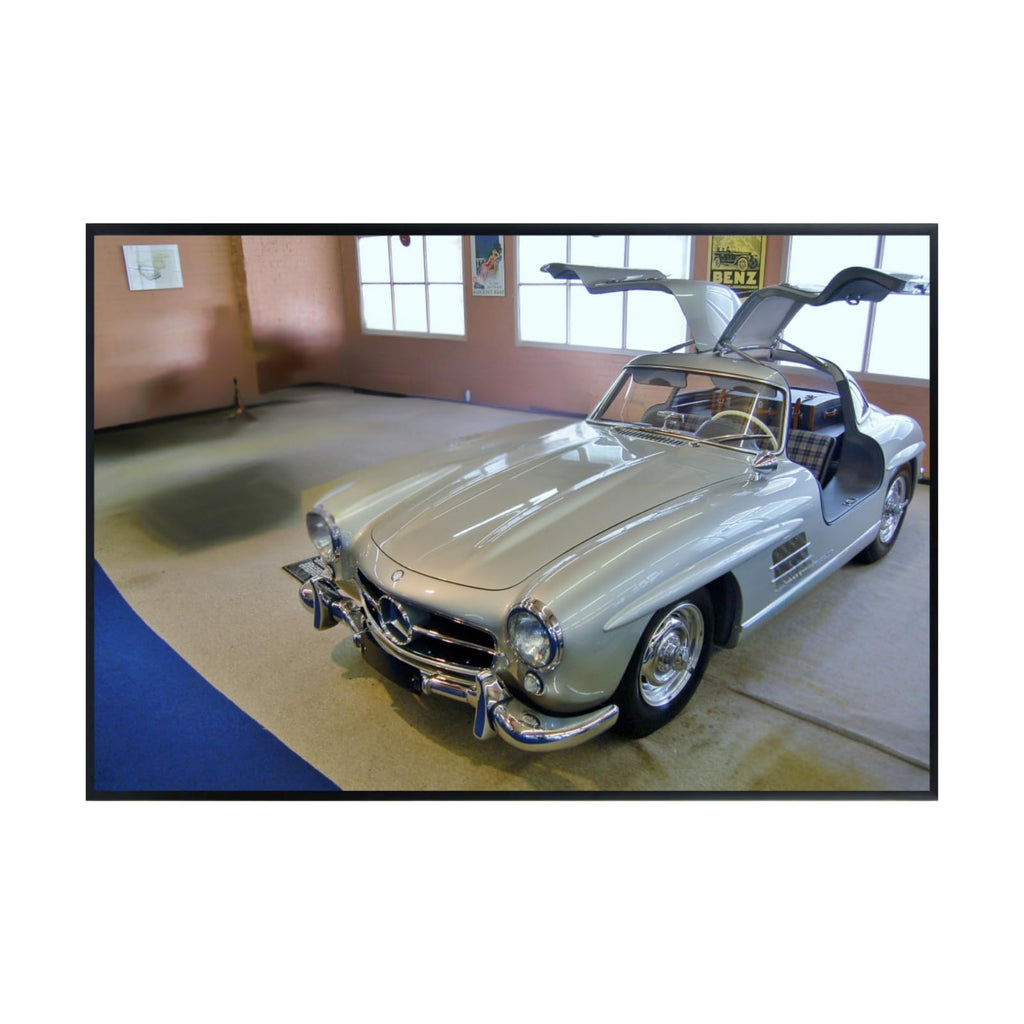 Blessed Posters Mercedes-Benz 300SL Gullwing Poster – Classic Super Sports Car Wall Art Print – Luxury Automotive Poster for Garage Office Bedroom Living Room