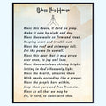Blessed Posters Bless This House Hymn Wall Art Christian Wall Art Scripture Wall Decor Bible Verse Home Decoration Gift for Women