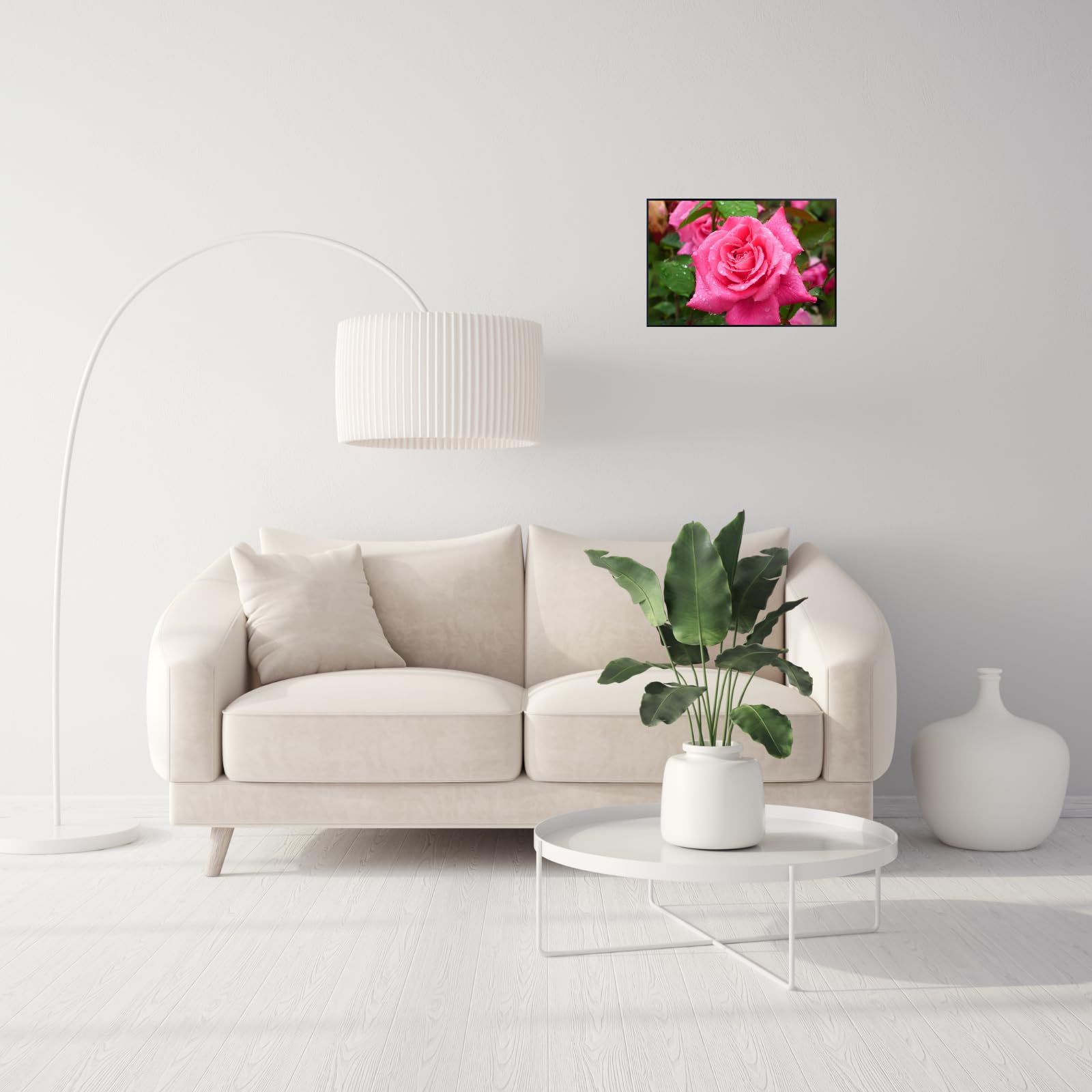 Elegant Hybrid Tea Rose Wall Art Poster – Home Decor Botanical Print for Living Room, Bedroom, Office Wall Decor