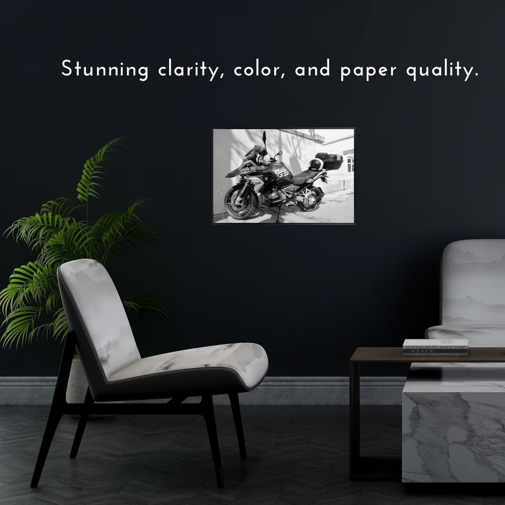 BMW R 1250 GS Poster - Adventure Motorcycle Wall Art Print for Riders, Garage or Office Decor