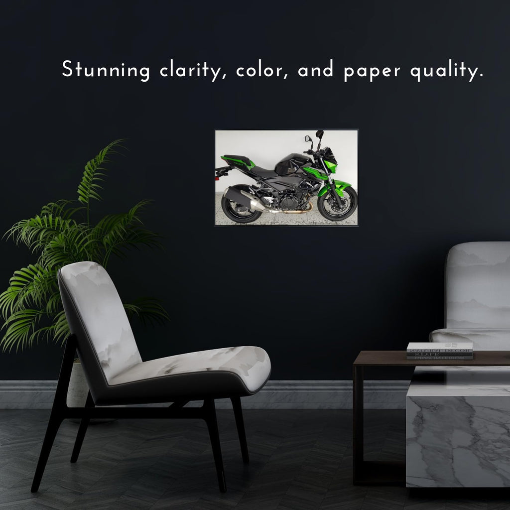 Kawasaki Ninja 400 Motorcycle Poster - Rider Garage Decor for Garage. Office, Man Cave