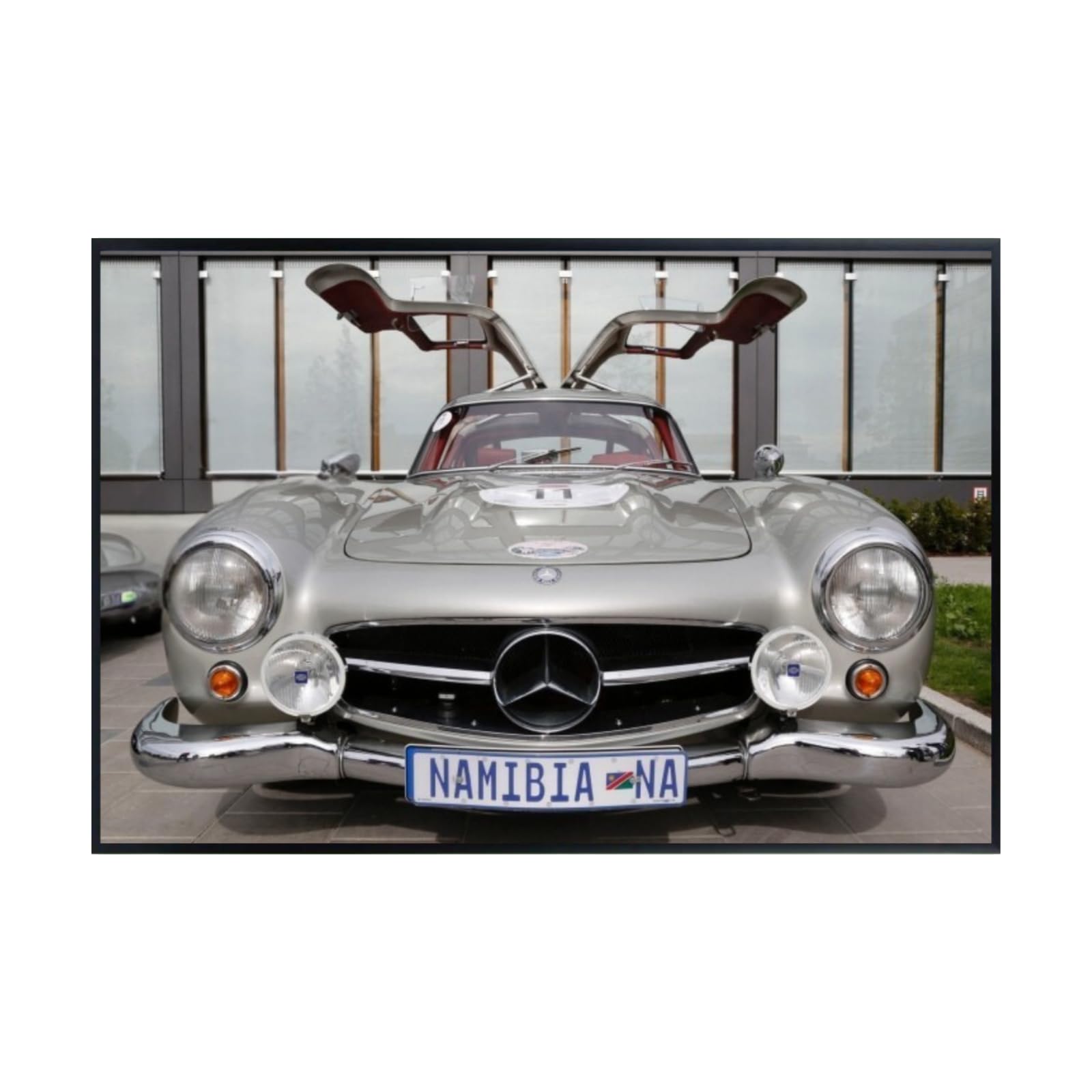 Blessed Posters Mercedes-Benz 300SL Gullwing Poster – Classic Super Sports Car Wall Art Print – Luxury Automotive Poster for Garage Office Bedroom Living Room
