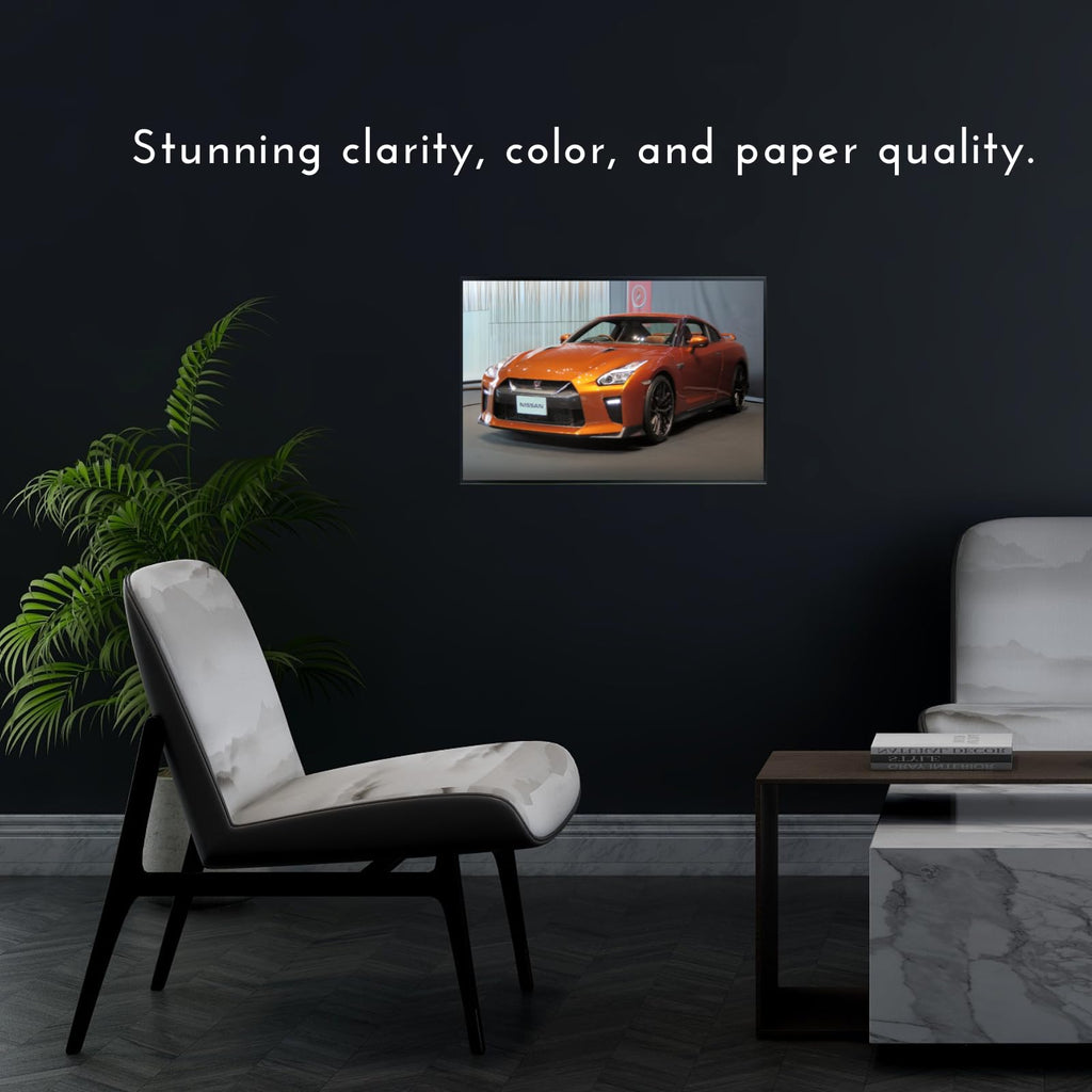 Blessed Posters Nissan GT-R Wall Art – JDM Supercar Poster for Garage, Bedroom, Office, or Living Room – Japanese Sports Car Print – Automotive Racing Decor Gift