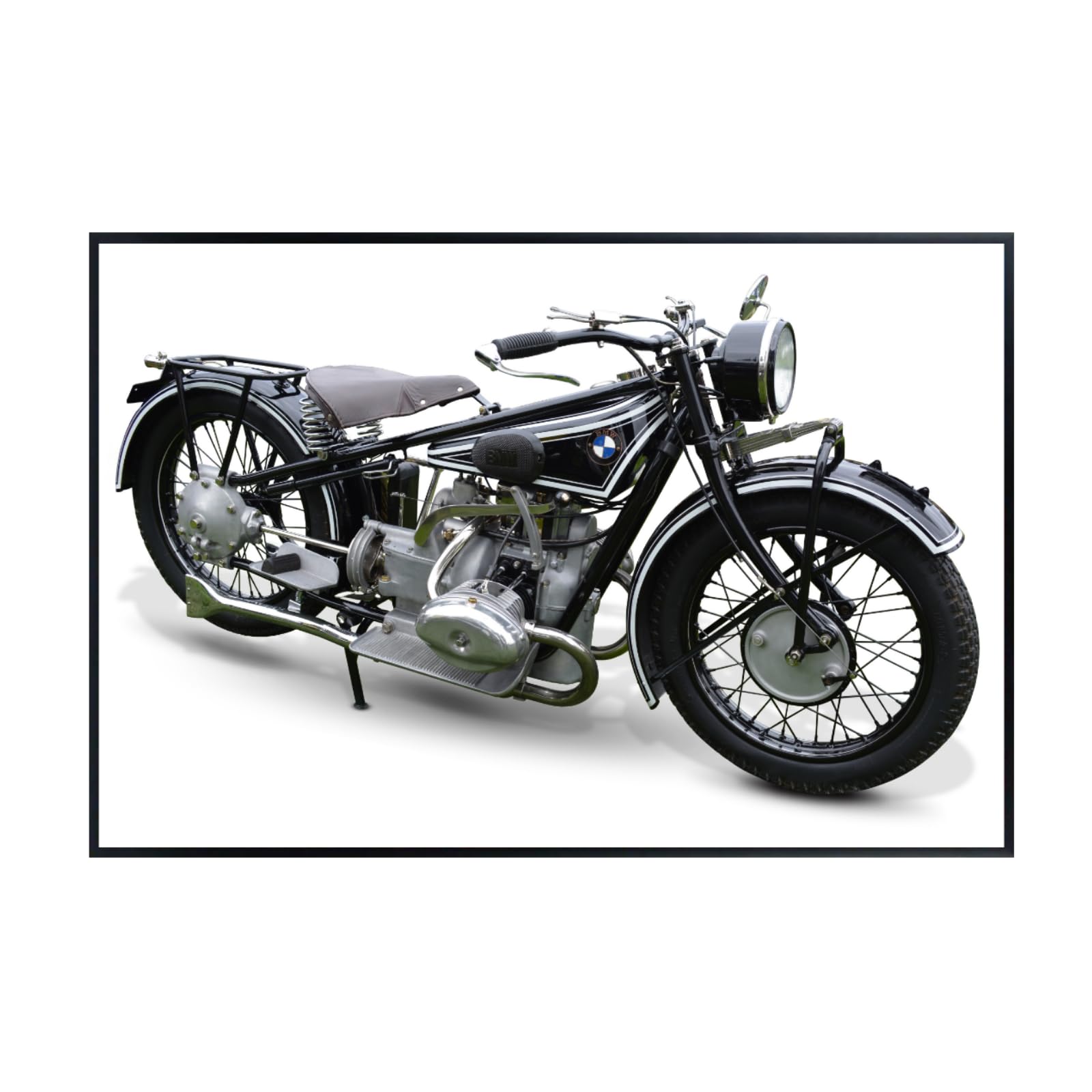 BMW R63 Motorcycle Wall Art Poster Satin Finish – Vintage Motorbike Print for Garage, Office, or Living Room Decor
