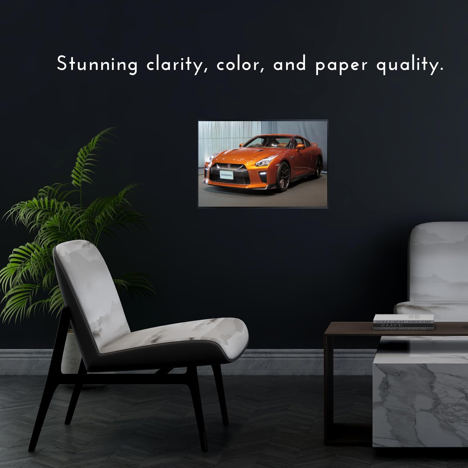 Blessed Posters Nissan GT-R R34 Poster – Iconic JDM Supercar Wall Art for Garage, Bedroom, Office, or Living Space – Vintage Japanese Auto Decor Accent