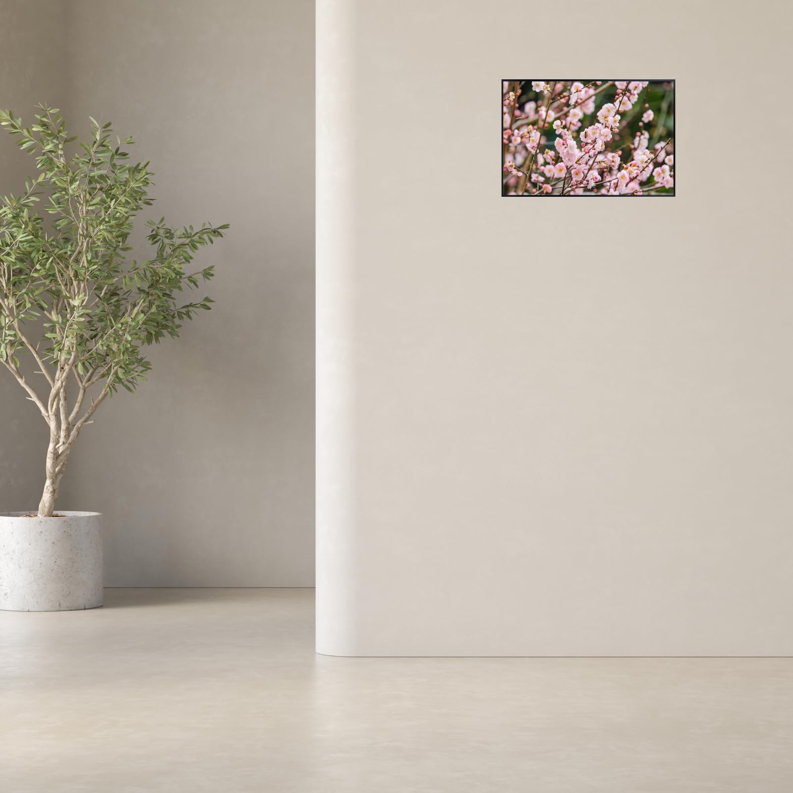 Pink Prunus Poster – Cherry Blossom Botanical Wall Art Print for Home Decor, Living Room, Bedroom, or Office – Elegant Floral Nature Artwork