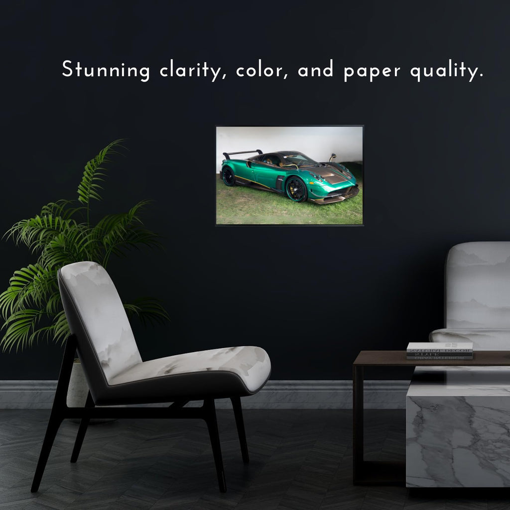 Blessed Posters Pagani Huayra Poster – Exotic Italian Hypercar Wall Art for Garage Bedroom Office Living Space Luxury Automotive Décor